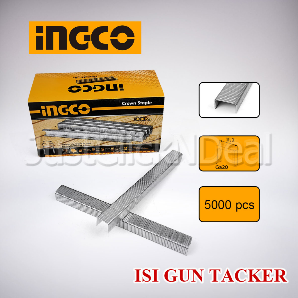 Jual Ingco Isi Gun Tacker 6 8 10 13 x 11.2 mm Crown Staples | Shopee ...