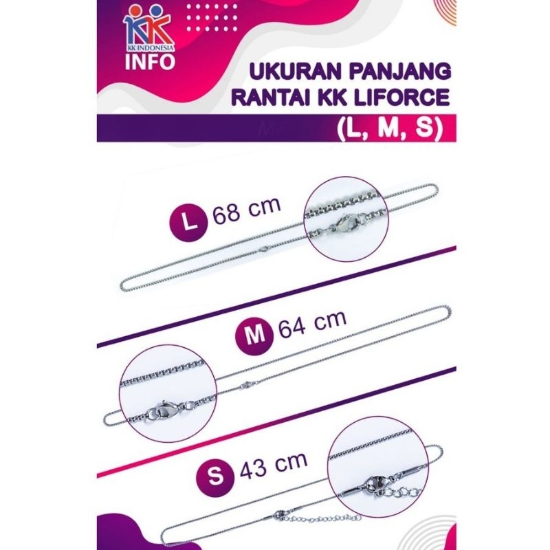 Jual Rantai Kalung Chain KK Liforce Tersedia tiga Macam Ukuran | Shopee ...