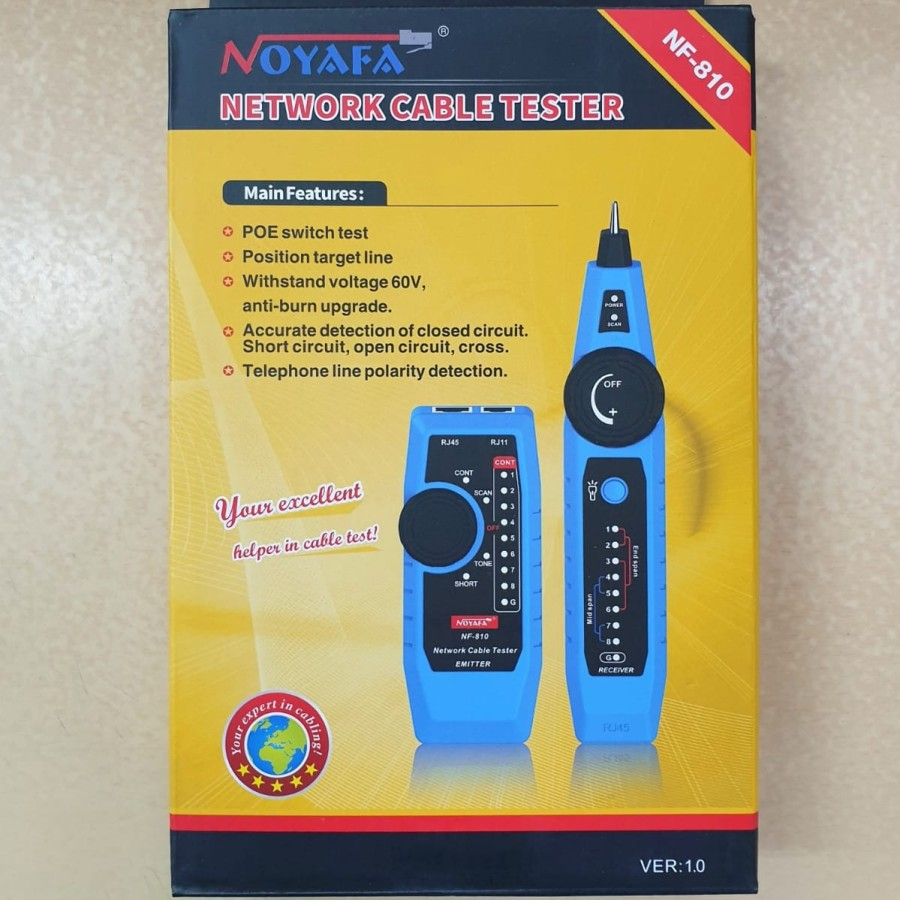 Jual Noyafa NF810 Network Cable Tracker with Wire Map Testing Shopee