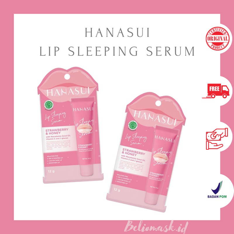 Jual Hanasui Lip Sleeping Serum Strawberry&Honey 12g Shopee Indonesia