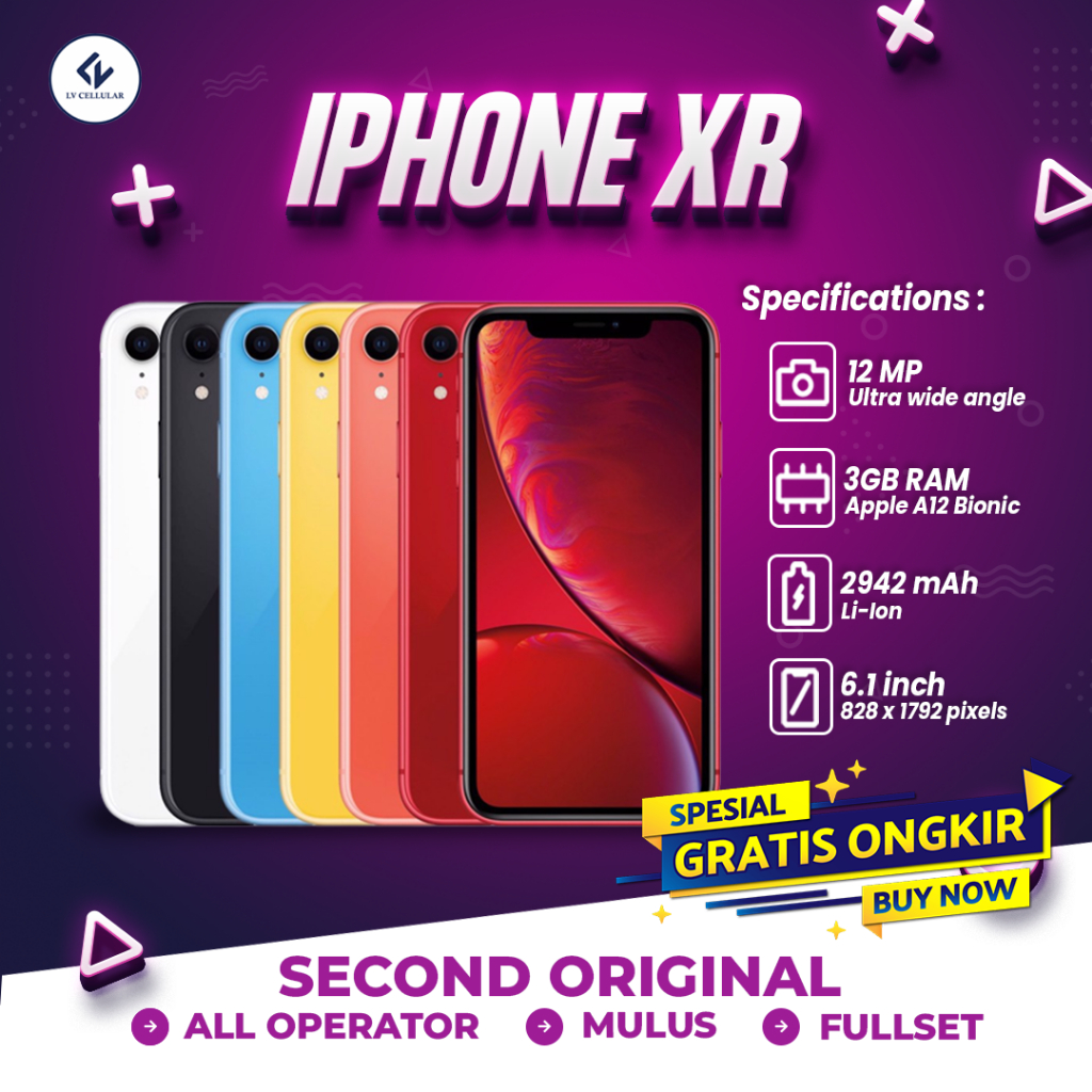 Jual Iphone Xr Gb Iphone Second Original E X Inter Fullset Mulus Terawat Shopee Indonesia