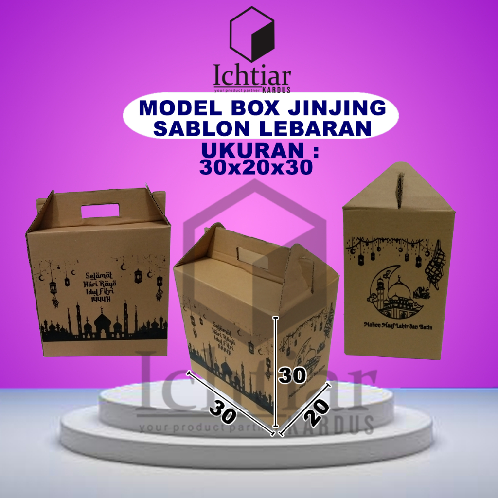 Jual Karton Kardus Box Packing Jinjing Sablon Lebaran Ukuran X X Cm Shopee Indonesia