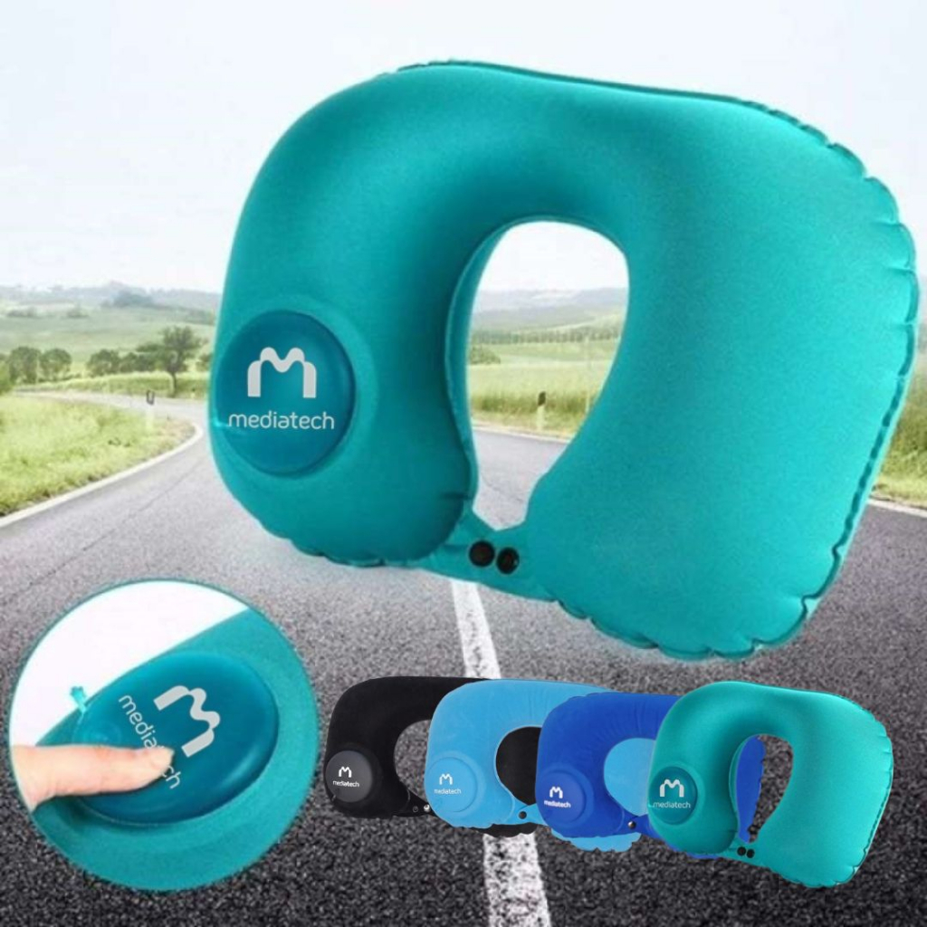 Jual Mediatech Travel Neck Pillow For Travel / Bantal Leher Pompa