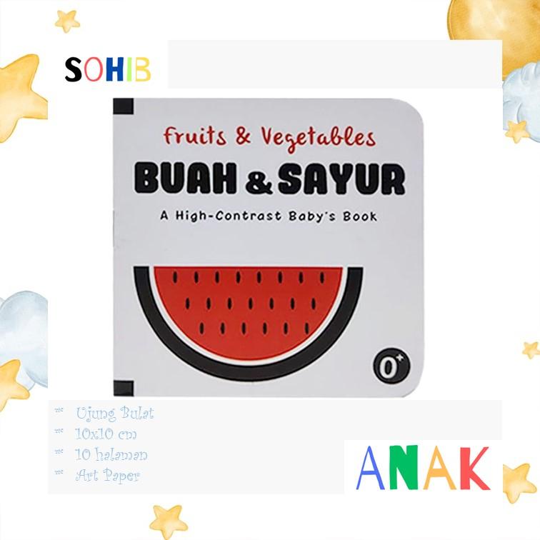 Jual Buku Pengenalan Gambar High Contrast Buah Sayur Edukasi Dini