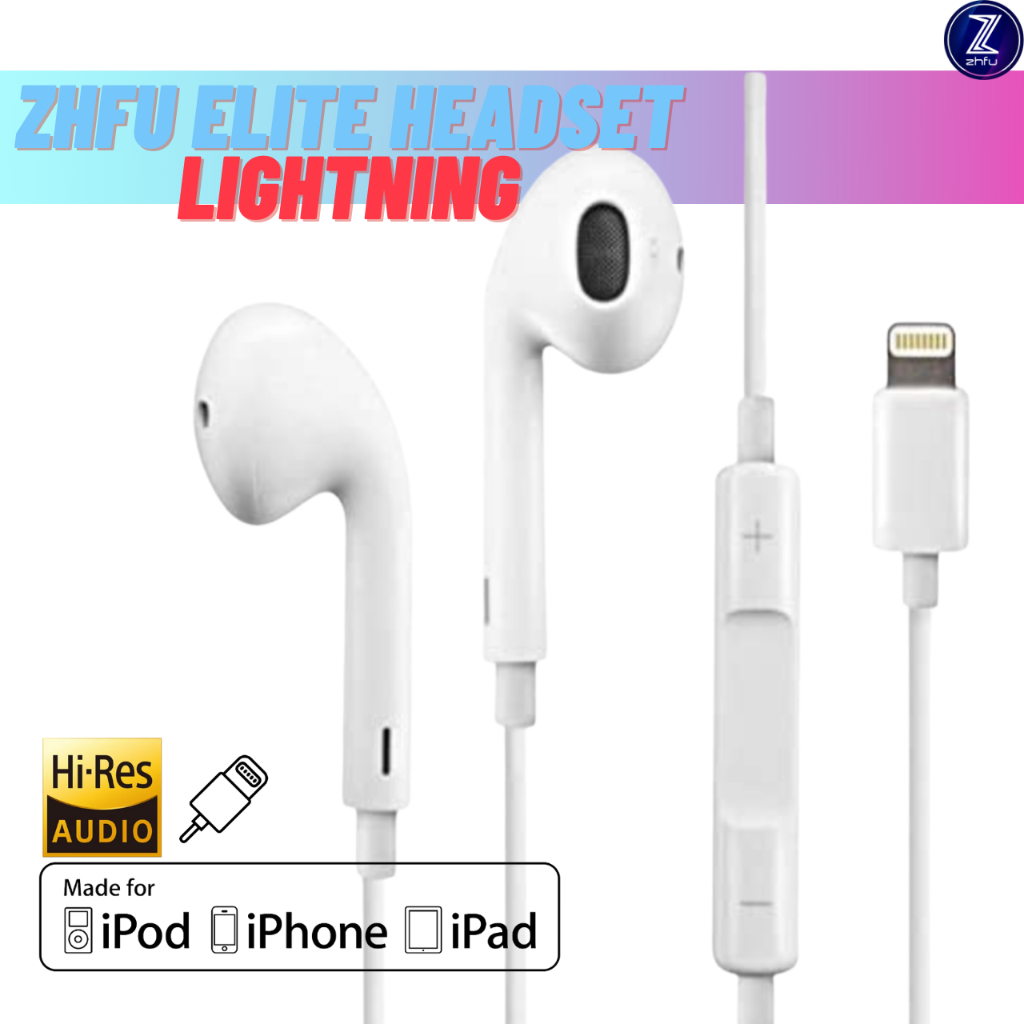 Jual Zhfu Elite Headset Lightning Connector Konektor iPh Earbuds