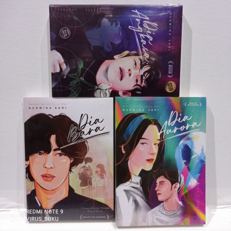 Jual Paket isi 3 Novel Terbaru Dia Bara + Dia Angkasa + Dia Aurora