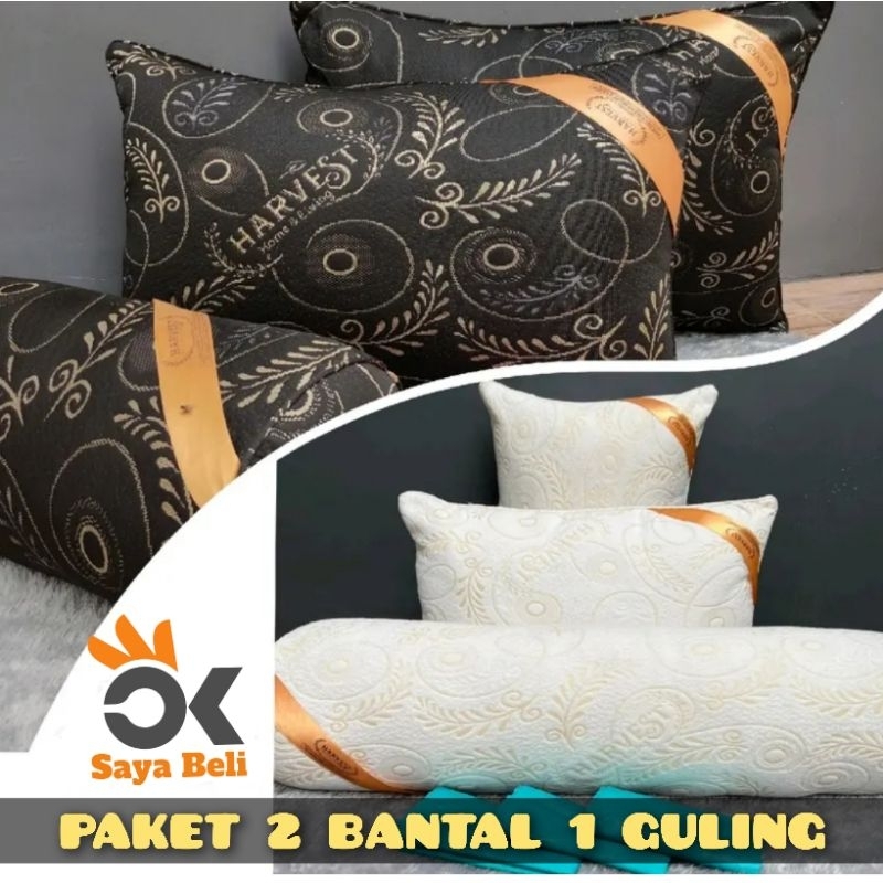 Jual In Paket Isi Bantal Guling Harvestway Exclusive Original Putih Hitam Golden