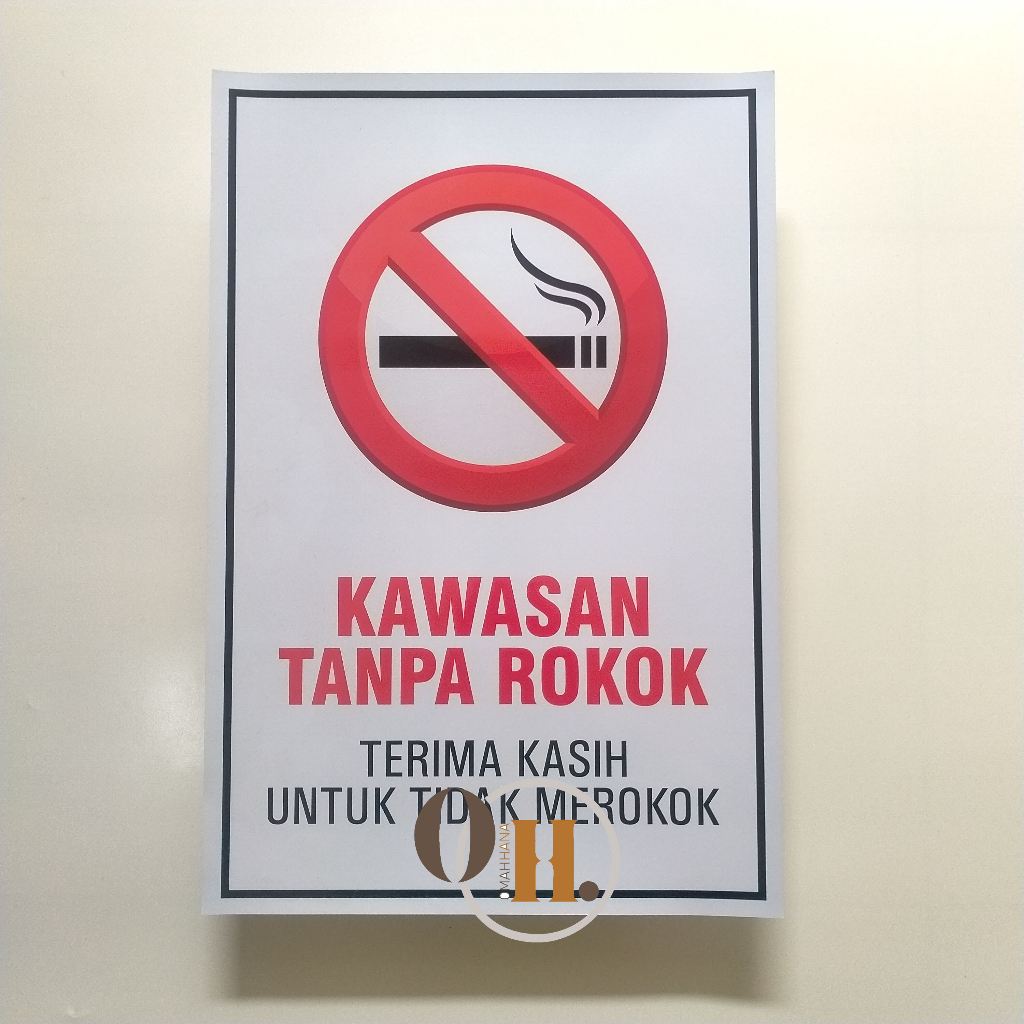 Jual Poster Kawasan Tanpa Merokok Dilarang Merokok Shopee Indonesia