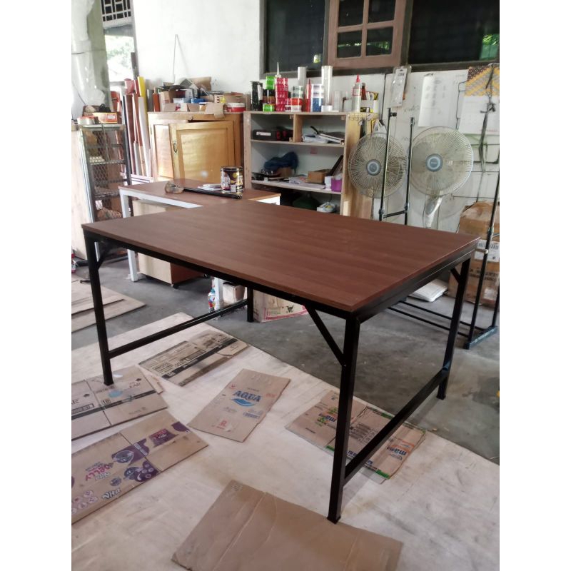 Jual Ukuran Meja Kayu Kaki Besi Lipat Semi Permanen Shopee Indonesia