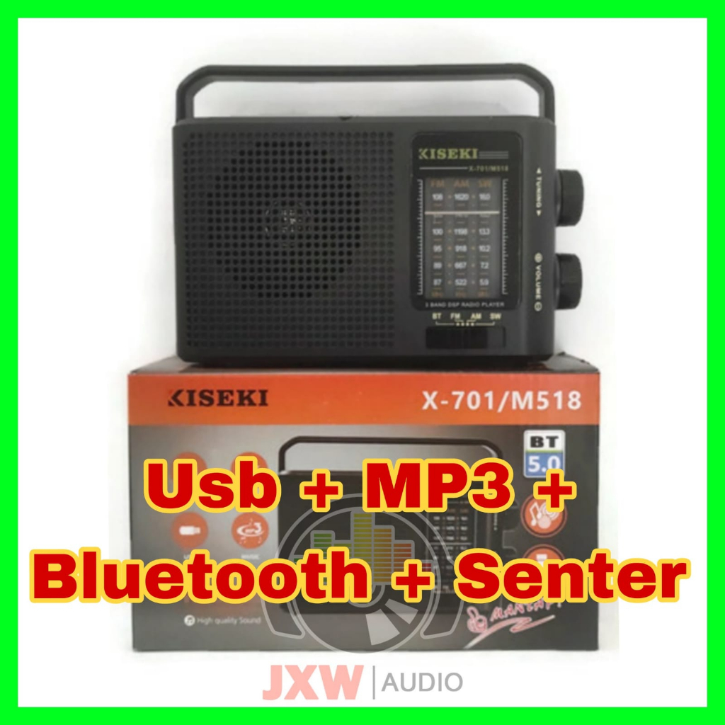 Digital AM/FM/SW Radio With NOAA Weather Alert - 4000mAh Rechargeable Portable Radio With MP3 Player