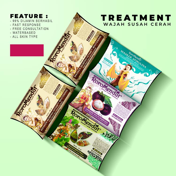 Jual Roro Mendut Paket Set Brightening Face Mask Kojic Acid Facial