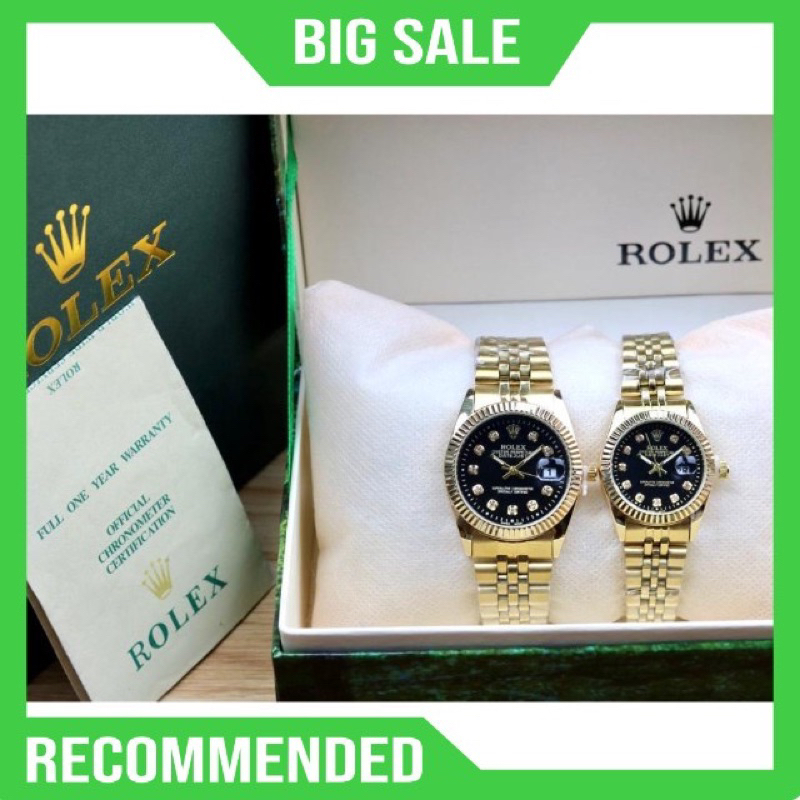 Harga Pasangan Jam Tangan Fashion Rolex Couple Oyster Paket Box Original Tanggal Aktif