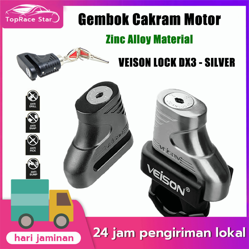 Jual Veison Dx3 Gembok Cakram Kunci Rem Sepeda Motor Discbrake Lock