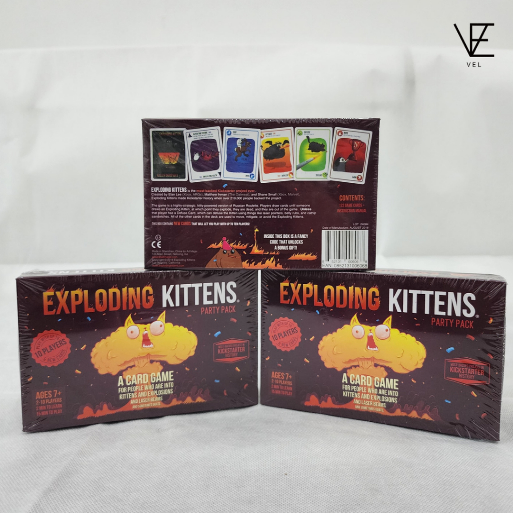 Jual Mainan board game toys exploding kittens party pack without music ...