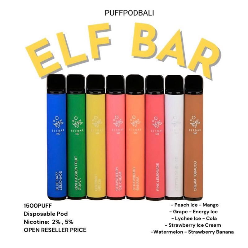 Jual ELFBAR 1500 Disposable Pod / Disposable Vape / Vape Sekali Pakai ...