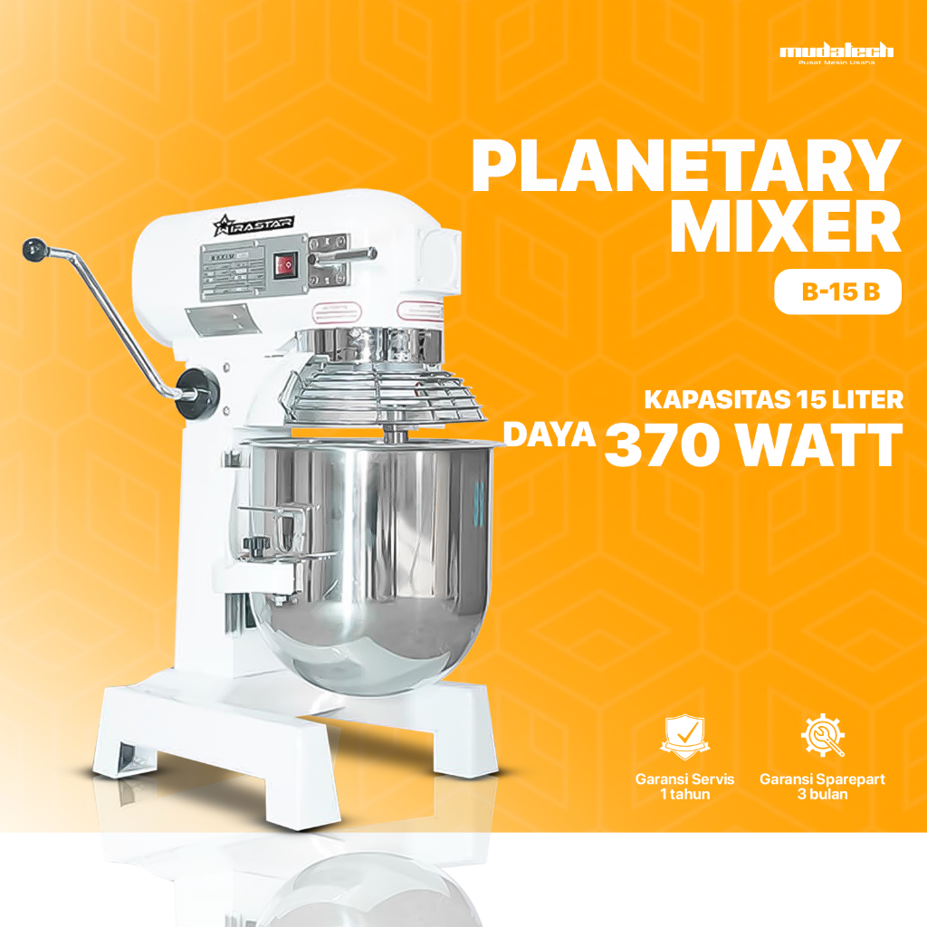 Jual Mesin Pengaduk Adonan Kue / Mixer 15 Liter WIRASTAR B15B