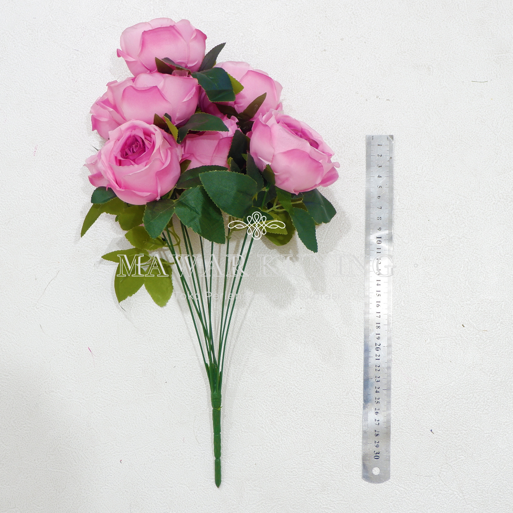 Jual FLOPY [ 9 Tangkai ] Artifisial Bunga Mawar Austin Besar ...