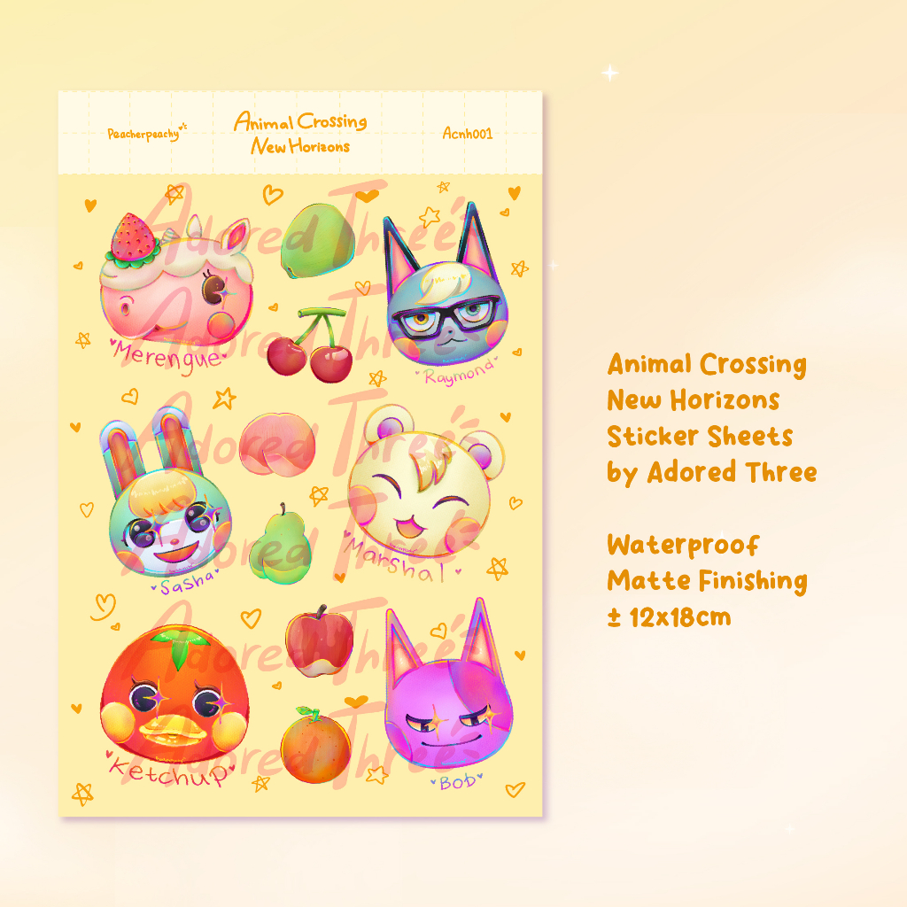 Jual ACNH/Animal Crossing New Horizons Villagers 01 Sticker Sheets