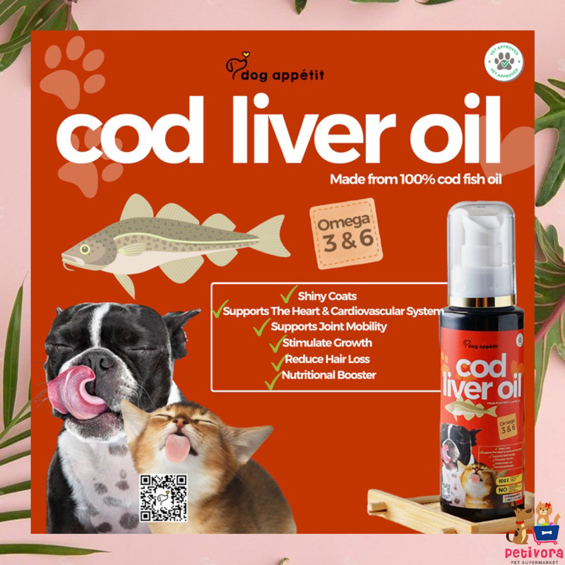 Jual DOG APPETIT - COD Fish Liver Oil Minyak Ikan Vitamin Anjing Kucing ...