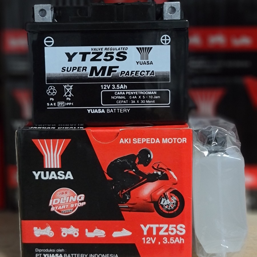 Jual Accu Aki Yuasa YTZ5S Aki Motor Supra X 125 Beat Vario Mio j Vixion