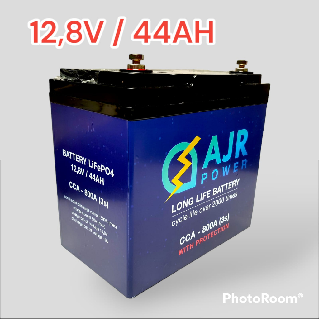 Jual Cranking ACCU aki MOBIL Lithium LiFePo4 12,8V/44AH BMS CCA 800A