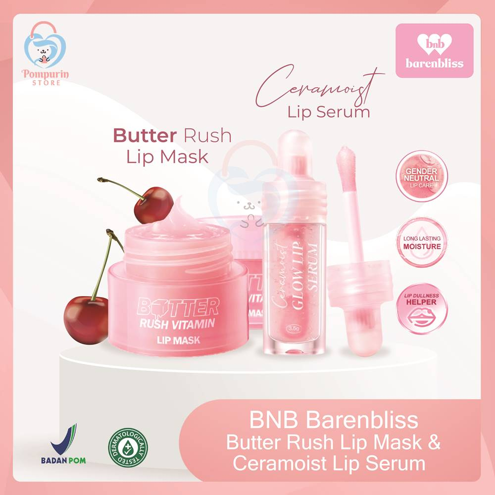 Jual BNB Barenbliss Butter Rush Vitamin Lip Mask / Ceramoist Glow Lip