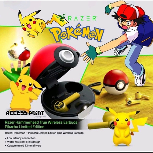 Pokemon Earbuds Razer Hammerhead True Wireless Pikachu Limited