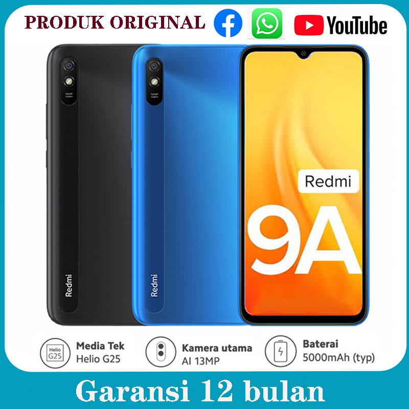 Jual Xiaomi Redmi 9a RAM 4GB/128GB Layar 6.52 Inci Garansi 1 Tahun ...