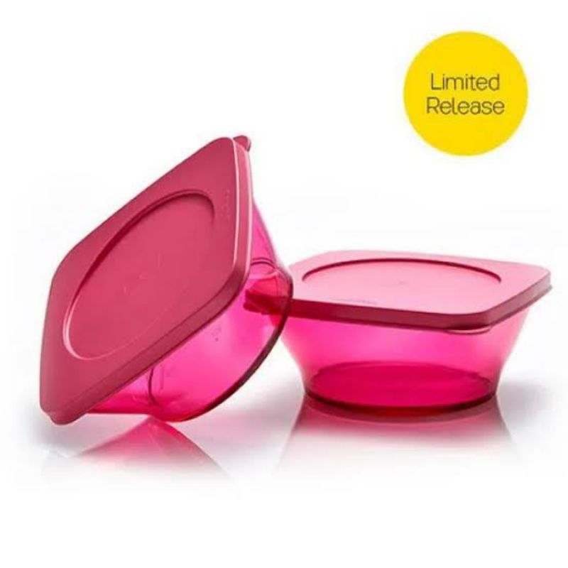 Jual clear square bowl 620 ml Tupperware (1pc) | Shopee Indonesia
