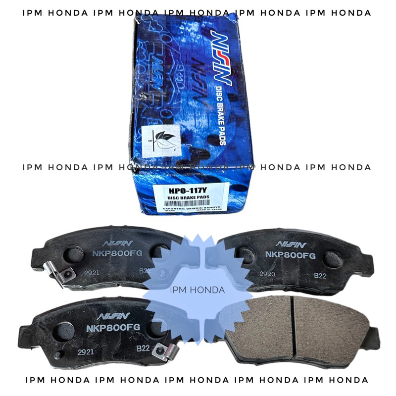 Jual NP0 / NPS 117 Nissin Brake Pad Kampas Rem Depan Honda Freed