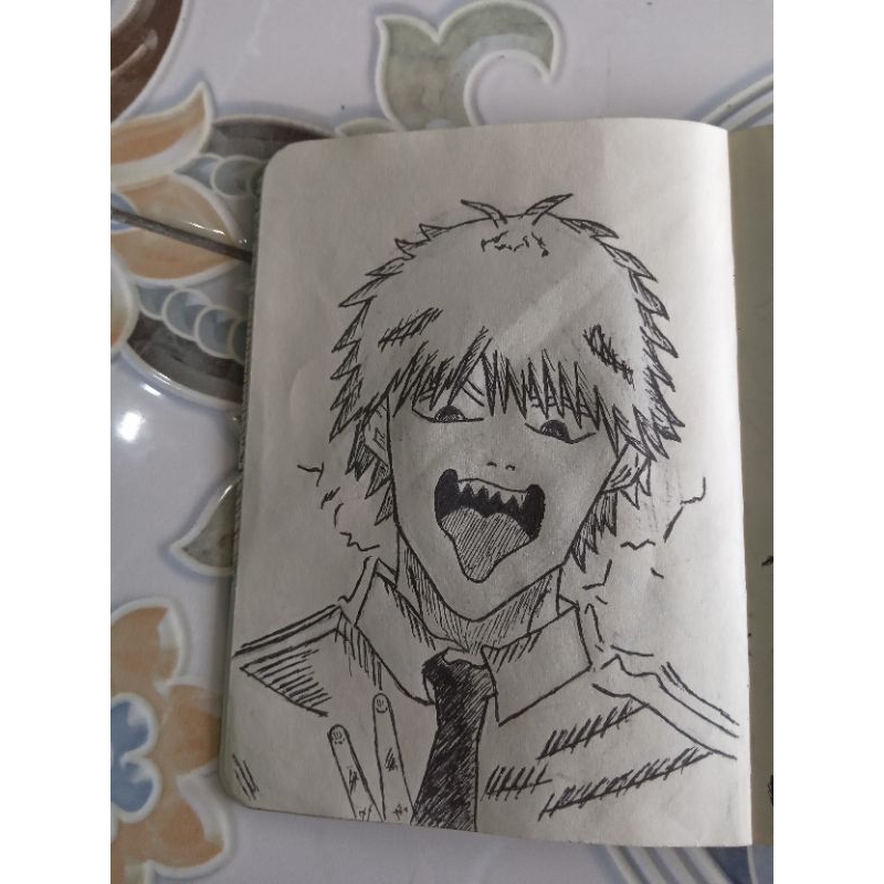 Jual Sketsa Gambar Anime Dengan Tangan Manual Ukuran A6 Shopee Indonesia