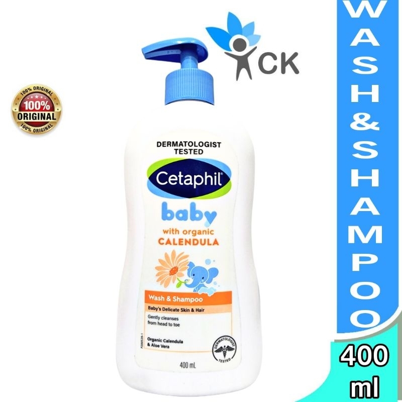CETAPHIL BABY GENTLE WASH AND SHAMPOO WITH ORGANIC CALENDULA 230 400 ml