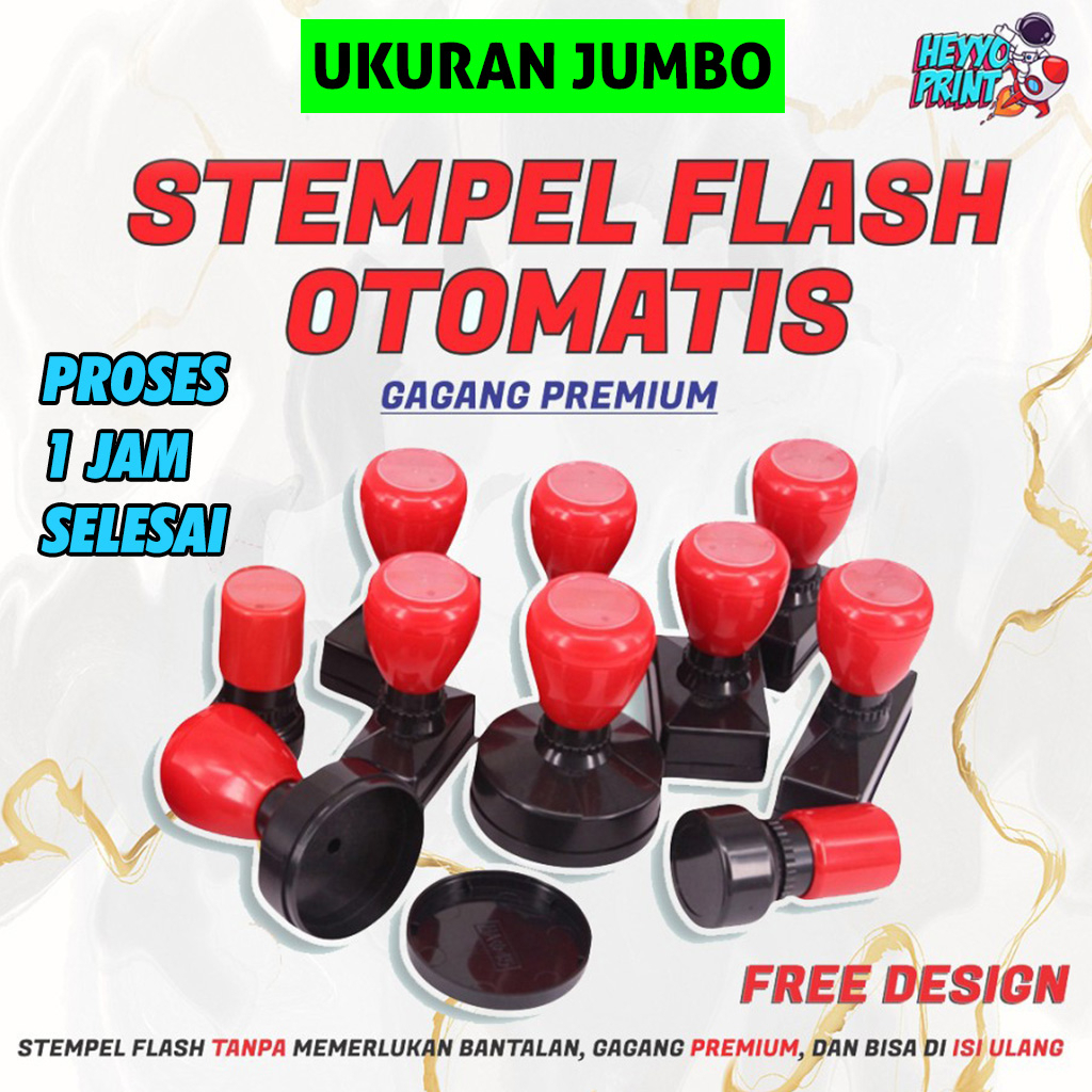 Jual Stempel Flash Custom Ukuran Jumbo Cocok Untuk Packing Label ...