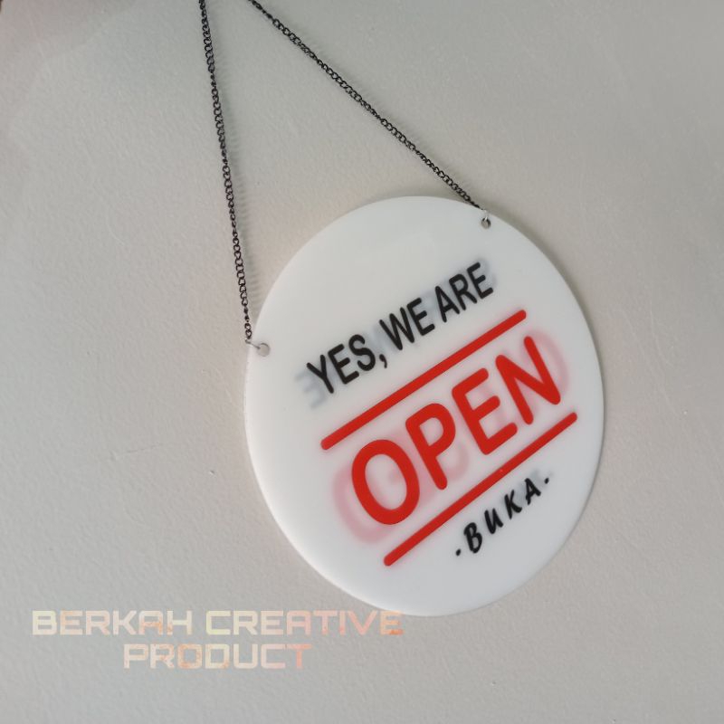 Jual Label Pintu open close Akrilik bukan sticker | Shopee Indonesia