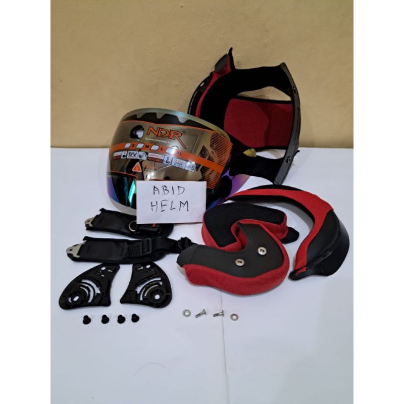 Jual Paket Komplit Busa Helm Kyt Dj Maru Dan Kaca Helm Warna Iridium