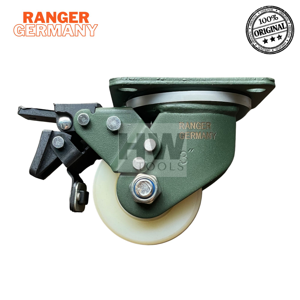 Jual Roda Troli Gepeng Nylon 3 Inch Super Heavy Duty Swivel Brake 3 ...