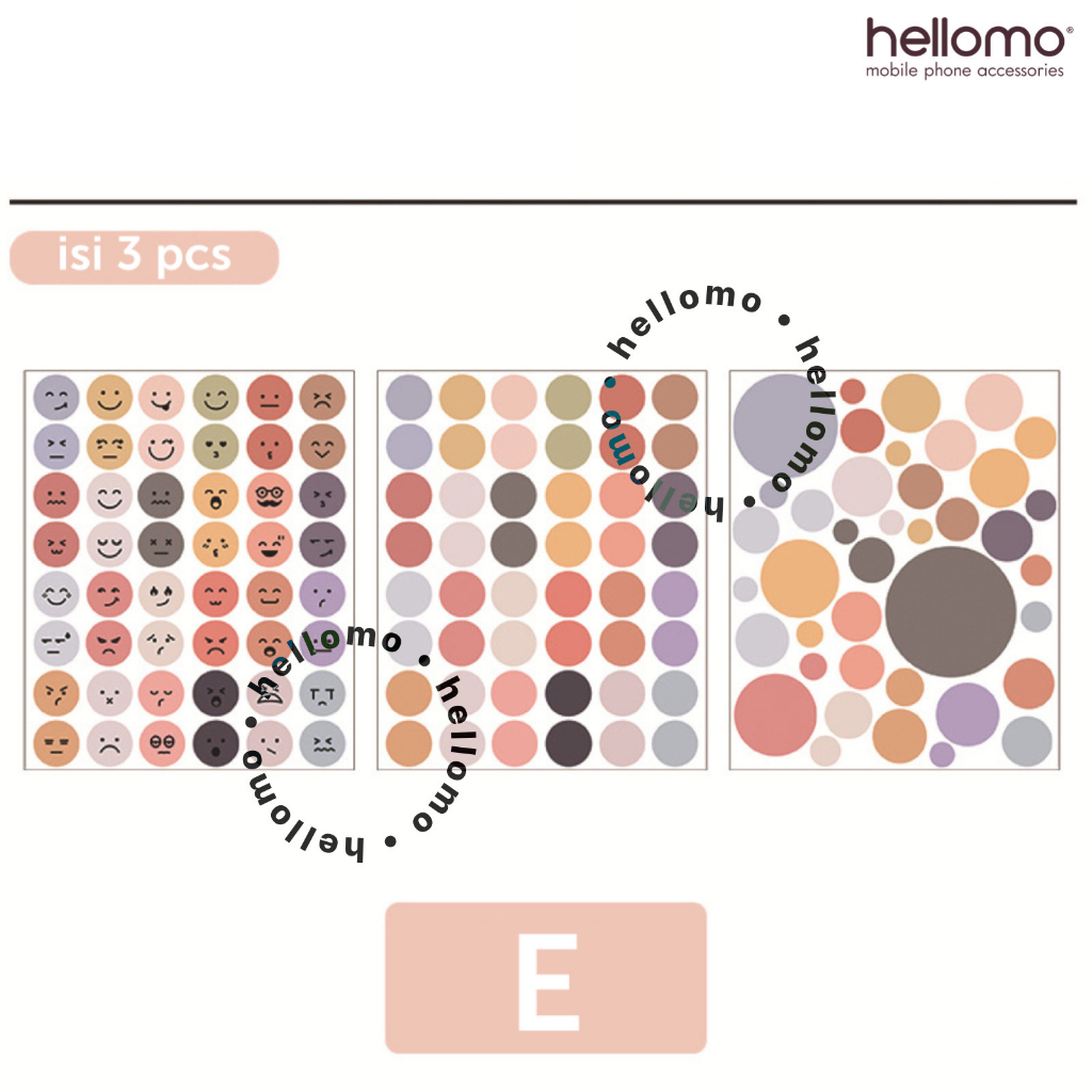 Jual Stiker Bulat Diary Smile Warna Dekorasi Album Smiley Sticker ...