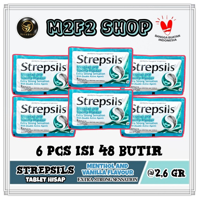Jual Permen Strepsils Mentholand Vanilla Flavour - 20,8 gr (Kemasan 6 ...