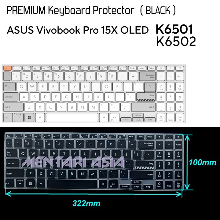 Jual Keyboard Protector Asus Vivobook Pro 15x Oled K6501 K6502 Premium Black Shopee Indonesia 4760