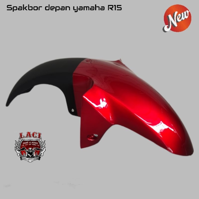 Jual spakbor slebor depan yamaha R15 V1 front fender yamaha R15 merah ...
