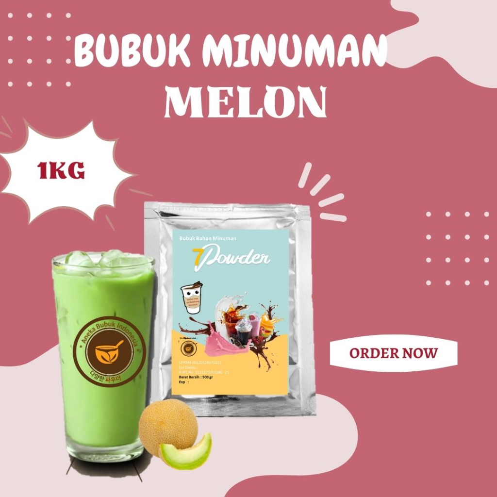 Jual BUBUK MINUMAN MELON 1KG MIX - SERBUK MINUMAN POWDER RASA BUAH ...