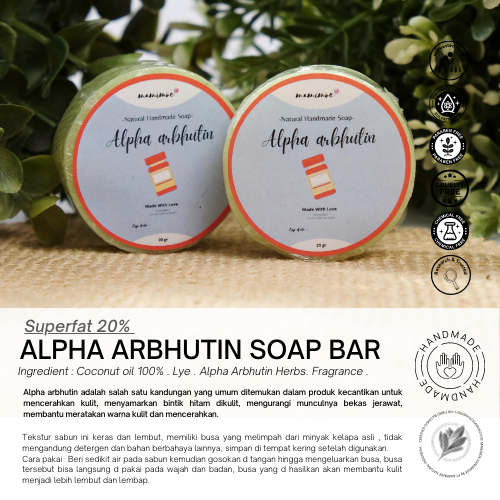 Sabun alpha soap bar untuk memutihkan & mencerahkan kulit sabun organik natural herbal rempah handmade semua jenis kulit busui bumil semua jenis umur Aman eco friendly & zero waste by mamimoe mamamu
