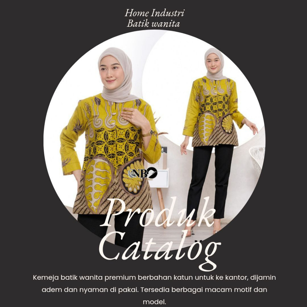 Jual Baju Batik Wanita Modern Atasan Blouse Batik Kerja Kantor Wanita ...