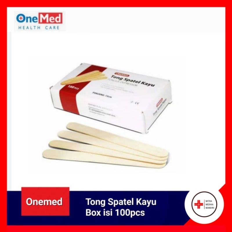 Jual Onemed Tong Spatel Kayu Sudip Lidah Tongue Spatula Box Isi S Shopee Indonesia