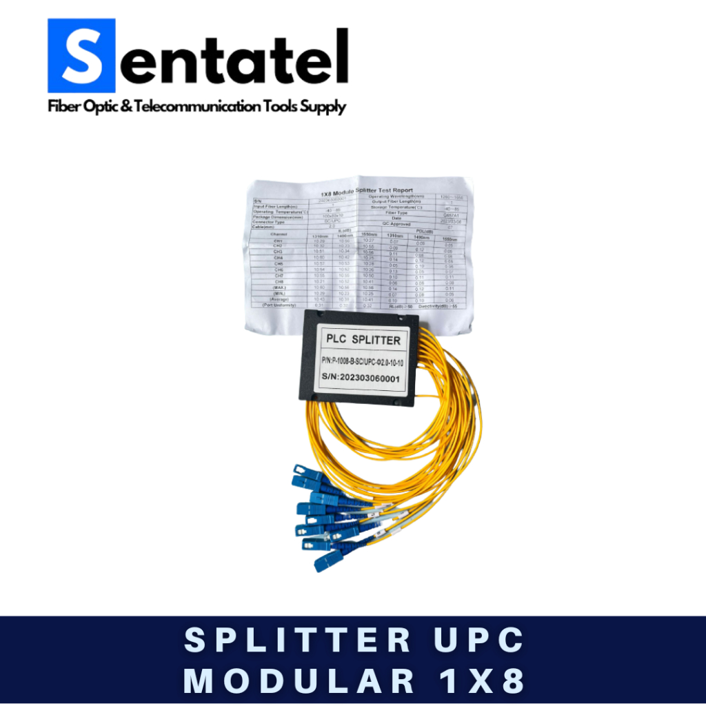 Jual SPLITTER PASIF MODULAR 1x8 SC UPC FIBER OPTIK | Shopee Indonesia