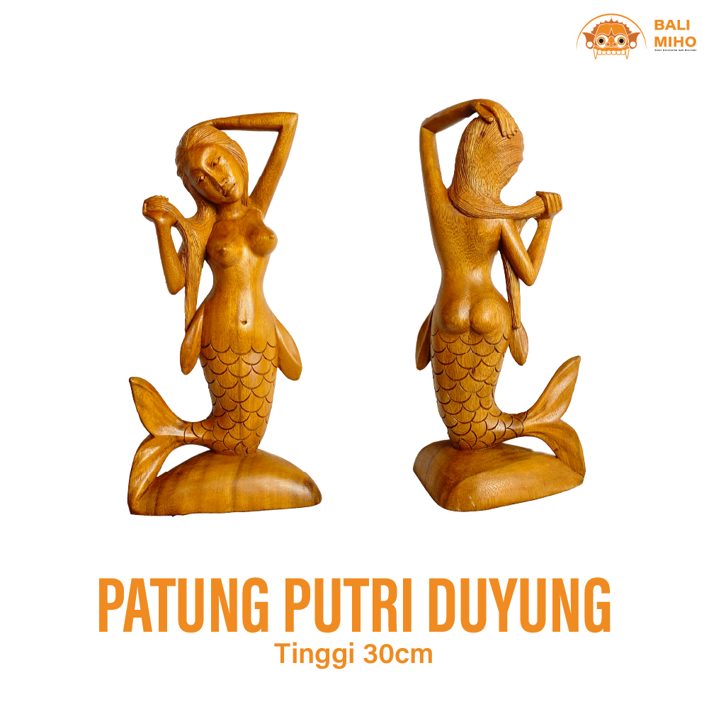 Jual Patung Putri Duyung Membasuh Rambut 30 cm - Patung Duyung Kayu ...
