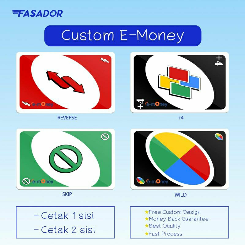 Jual GRATIS CUSTOM NAMA E Money E-Money Card Kartu e-Toll Kereta MRT ...