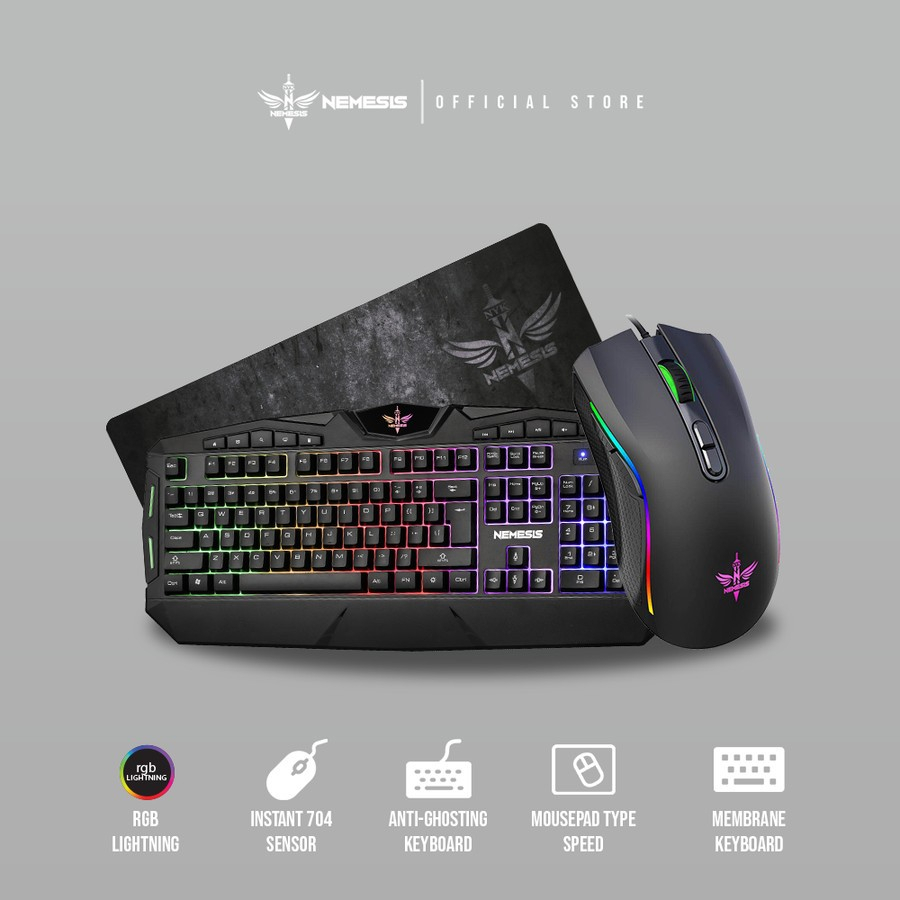Jual Keyboard Mouse Combo NYK Nemesis Basillisk KC-500/KC500 Gaming Set ...