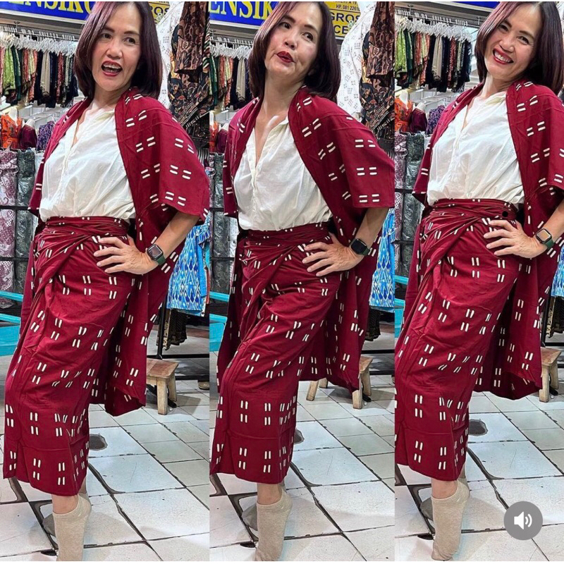 Jual Outer dan Rok Lilit Asli Kereen bgt Bahan Dingin Cocok buat ...