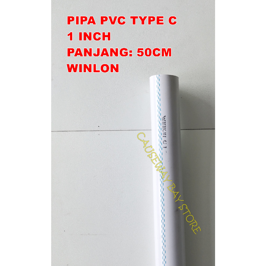 Jual PIPA PVC TYPE C ( TIPIS ) WINLON 1 INCH PANJANG 50CM | Shopee ...